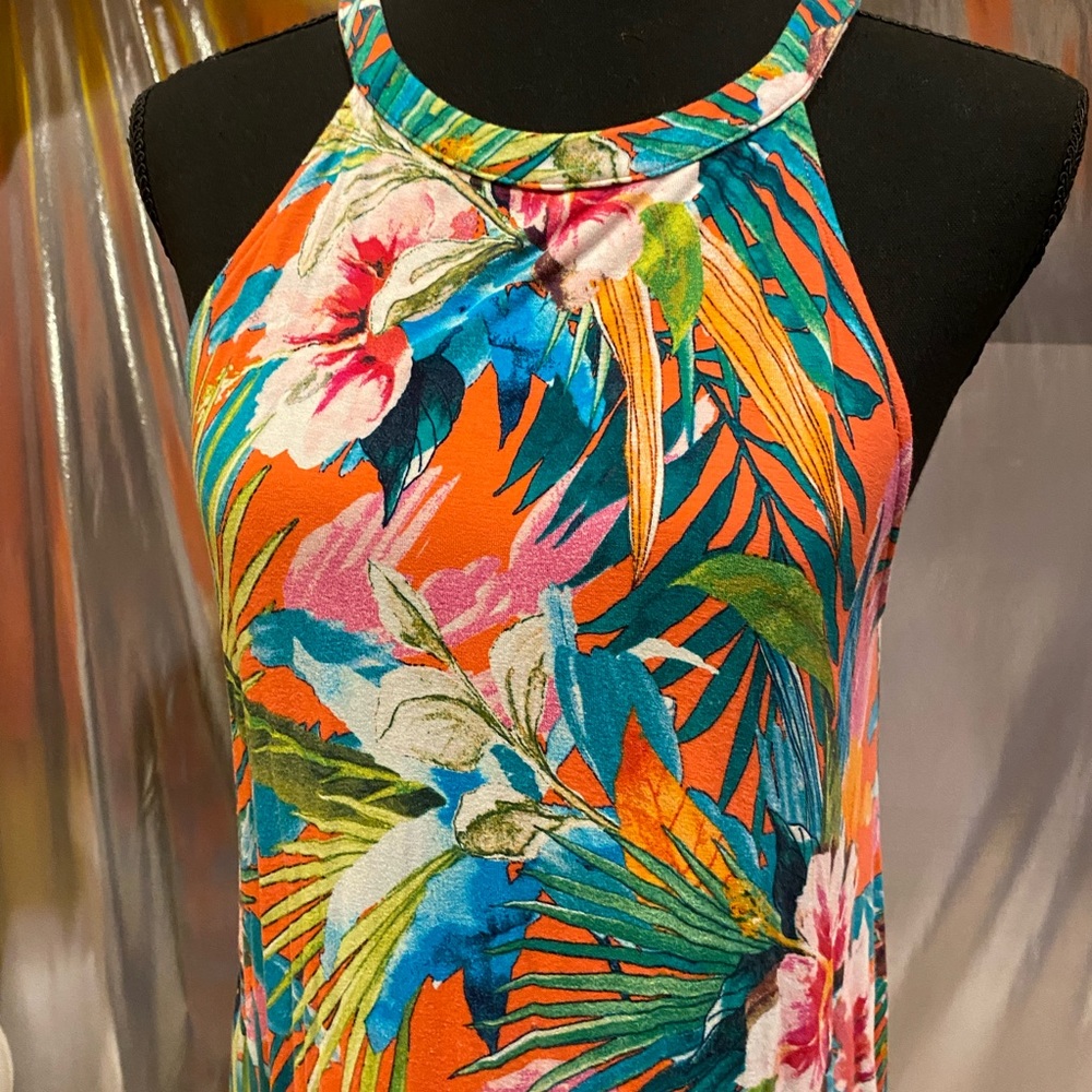 Cute Bright Colors summer Maxi dress size medium (8/10)